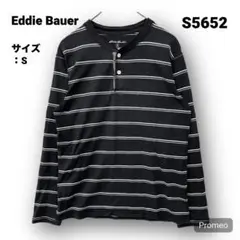 【即購入OK】Eddie Bauer ヘンリーネックボーダーロンT サイズS