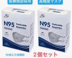 N95マスク 立体型 SQ100G 、10枚入 ×2箱