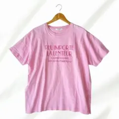 フリークスストア オーバーサイズ 英字ロゴ Tシャツ ピンク 綿100 Y2Kのサムネイル
