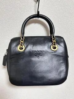 PRADA プラダ ハンドバッグ ボストンバッグ ブラック レザー BF4のサムネイル