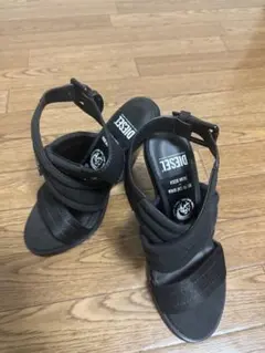 DIESEL ブラック ヒールサンダルのサムネイル