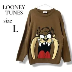【LOONEY TUNES】 タズマニアデビル インパクト Big ニット L