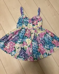 新品 fafa マルチフラワー 花柄ノースリーブワンピース 120
