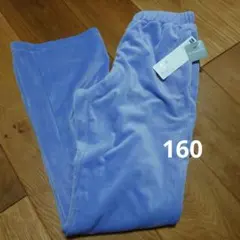 GU ヌクヌクニットコールプルオンフレアパンツ 160 パープル