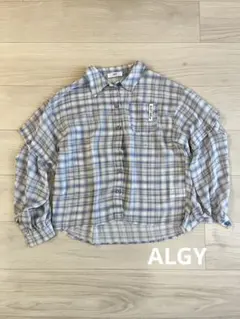 ALGY チェック柄 長袖シャツ2way 140