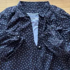 ドット柄 長袖シャツ タンクトップ　セットのサムネイル