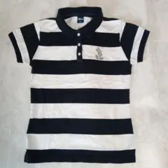 レディース、Disney 、ミッキー刺繍、 ポロシャツ 、Lサイズ