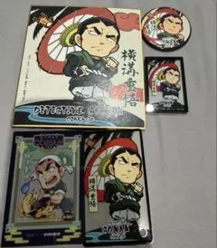 名探偵コナン 大阪城 本陣 トレーディング ミニ色紙 缶バッジ