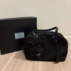 PRADA イブニングハート ビジュー ミニボストンバッグ