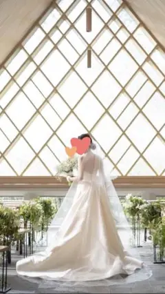 波打つ縁取りロングベール【U1884】