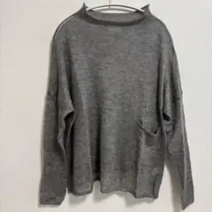 マリア ma'ry'ya ニット 薄手 グレー モヘア シルク S