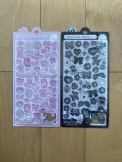 ボンボンドロップシール がーりーボンボン　ぶらっくボンボン　2点セット