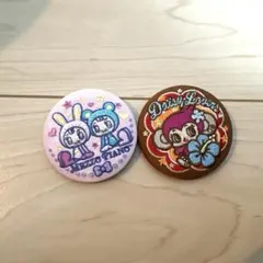 ナルミヤキャラクターズ　刺繍缶バッチ　メソピアノ、デイジーラバーズ