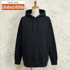 United Athle プルオーバーパーカー ブラック 綿100% XL