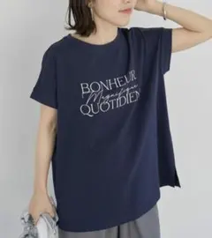 新品グリーンパークスロゴ半袖Tシャツ ネイビーレディーストップス半袖接触冷感