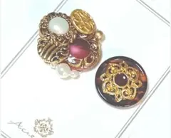 アンティークボタン✨️クラシック✨️　ピアス★イヤリング【２点目〜１００円引き】