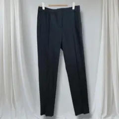 ZARA BASIC ザラ ストライプスラックス 紺 S 通勤きれいめ 美脚細身