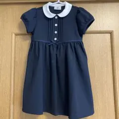 ネイビー 襟付き 半袖ワンピース100cm