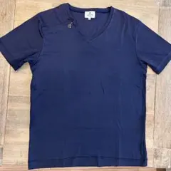 値下げしました。LAVIN ネイビー Vネック Tシャツ 48のサムネイル