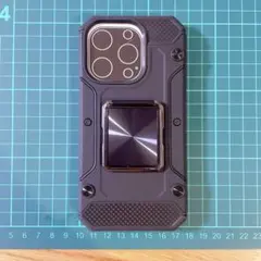 iPhone 15 Pro 用ケース リング スタンド ブラック