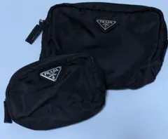PRADA ポーチ 2点セット 黒　ナイロン