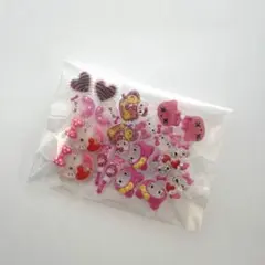 ネイルパーツ サンリオ キティ 濃いピンク 20個セット