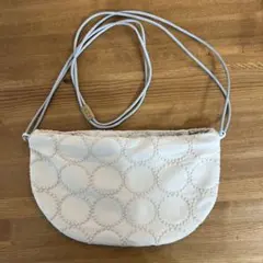 ミナペルホネン　クーペバッグ　タンバリン　白　ショルダーバッグ