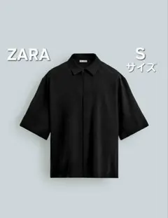 ZARA 半袖シャツ ブラック Sサイズ ボクシーフィットのサムネイル