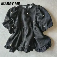 marry me パールT perl t - メルカリ MARRY ME ブラック パール フリル トップス パール装飾 フリルブラウス