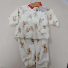 【未使用品】moelleux クマ柄 ベビーパジャマ 90cm