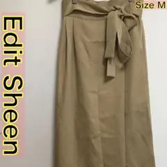 Edit sheen エディットシーン ロングスカート ベージュ ベルト付のサムネイル