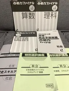 ￼合格力ファイナル入試演習、国語算数理科社会2025受験 日能研