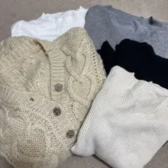 カーディガン、ニット等5点まとめ売り
