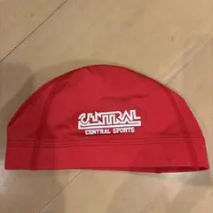 セントラル　キッズ　スイムキャップ　水泳帽　赤　M