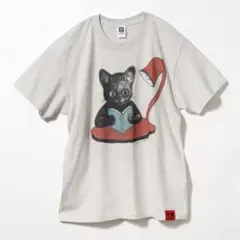 角川ホラー文庫30周年 ヒグチユウコ Tシャツ 夜の読書（オートミール）のサムネイル