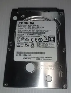 TOSHIBA 500GB HDD （中古品）（2.5インチ）