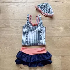 新品　組曲　水着　ボーダー柄　100-110