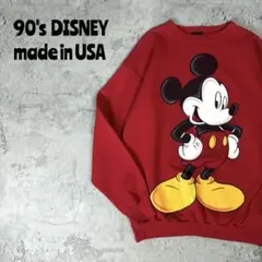 90's Vintage Disney USA製　ビックミッキー　トレーナー