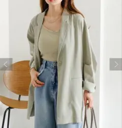 【新品未使用】カスタネ Kastaneデザインオーバーシャツジャケット　グリーン