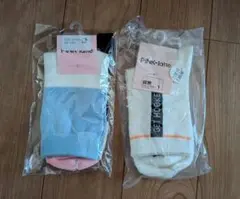 ピンクラテ　ショートクルー　タテラインソックス　22〜24cm