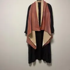 古着着物リメイク　ベストジレ　春夏ピンク色クリーム色　華やか上品フリーサイズ