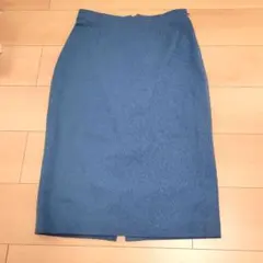 UNITED ARROWS 青緑 タイトスカート ひざ丈 スリット入り