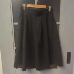 【中古品】 アースミュージックアンドエコロジーフレアスカート ひざ丈 ネイビー