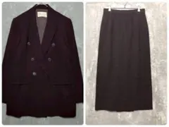 TORICOSA♡ダブルブレストジャケット&ミモレ丈スカートセット ウール 42