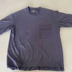 GU ドライTシャツ メンズ 黒 ポケット付き ドローコード 裾調整 半袖