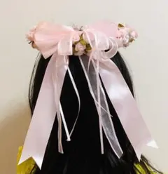 【一度だけ使用】花かんむり　ピンク　ホワイト