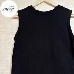 【GU】古着 レディース ノースリーブ 黒 M カットソー シンプル 着回し