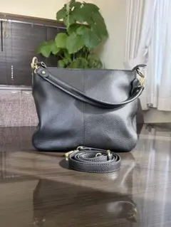 美品 coach コーチ ハンドバッグ ペブルレザーレキシー ブラック