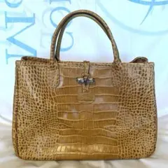 【極美品✨】 ロンシャン ロゾ トートバッグ クロコ 型押し レザー ブラウン 2025年最新】ロンシャン ロゾ クロコの人気アイテム - メルカリ