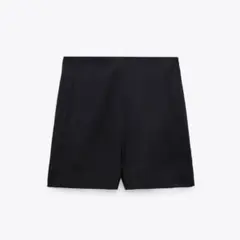 ZARA ザラ ハイライズバミューダパンツ ブラック 黒 ショーパン